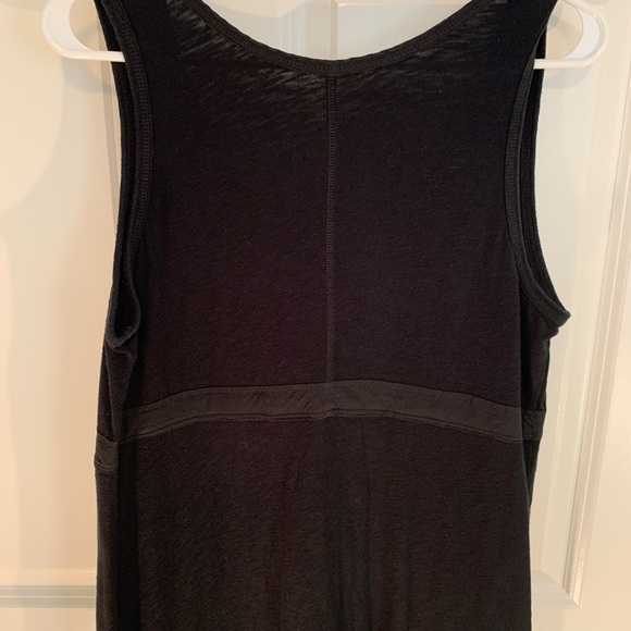Women’s Large Eddie Bauer 100% Cotton, Black Maxi Dress w/Adjustable Waist Tie - Picture 7 of 15